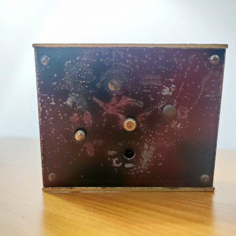 Réveil De Table Vintage SWIZA 8 Années 1970 - Mécanique Suisse, Couleur Marron/or